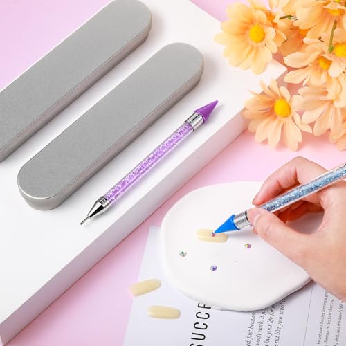 Tatuo Rhinestone Picker Wax Pen Dual-Ended Nail Art Tool 2-Pack