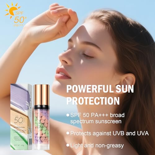 2PCS SPF 50 Color Correcting Face Primer with Sunscreen