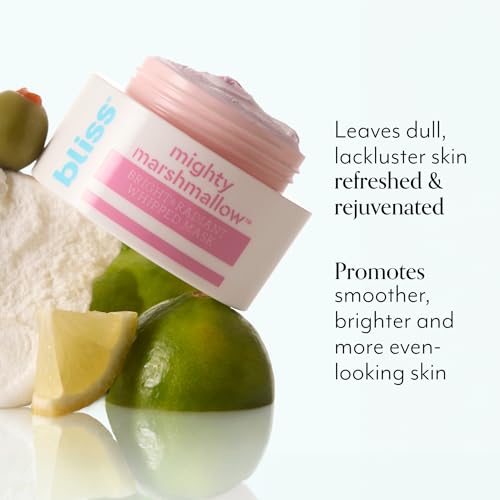 Bliss Facial Trio ? Micro Magic Skin-Refining Face Scrub (Packaging May Vary), Mighty Marshmallow Brightening Mask & Glow and Hydrate Serum - Exfoliating and Hydrating Skincare Routine