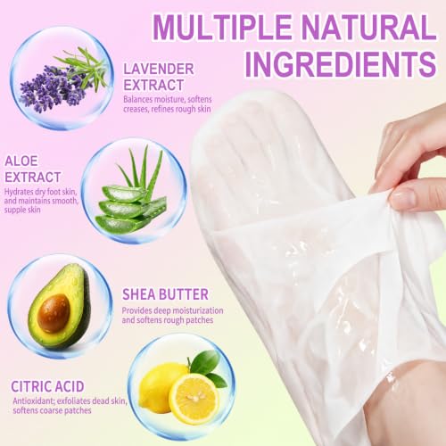 ANKOOY Exfoliating Foot Peeling Mask 6-Pack for Calluses & Dry Heels
