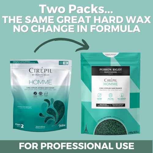 Cirepil - Homme - 800g / 28.22 oz Wax Beads Bag - Fresh Marine Scent - Flexible Formula for Male, Easy Application and Removal