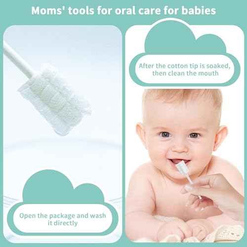 105 Pieces Baby Tongue Cleaner + 2 PCS Finger Toothbrush Soft Gauze Baby with Box Disposable Tongue Cleaner Infants Oral Mouth Cleaner Newborn Care 0-36 Month Infants