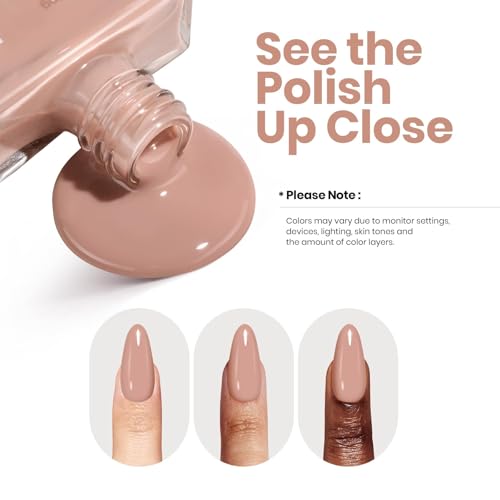Beetles Cozy Days Nude Quick Dry Gel Nail Polish - Fast Air-Dry, Long-Lasting