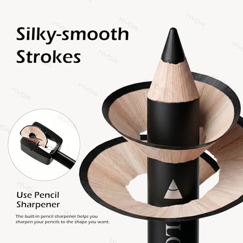 Ownest 12 Pcs Dark Brown Eyebrow Pencil Waterproof