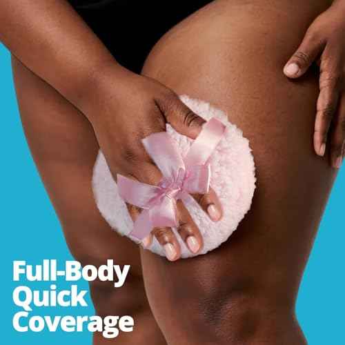 6" Large Powder Puff for Body Powder, Soft Body Dusting Powder Puff with Container, Washable, Quick Even Application, Pink