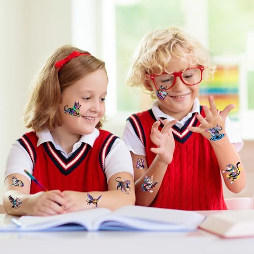 Konsait 60Pcs Mechanical Animal Temporary Tattoos for Kids & Adults