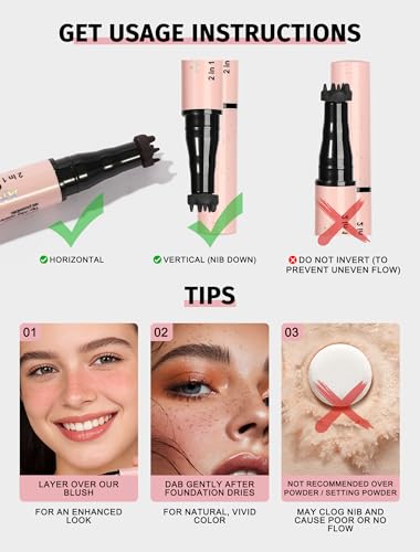 Anglicolor Freckle Pen & Blush Stamp, Waterproof 2-in-1