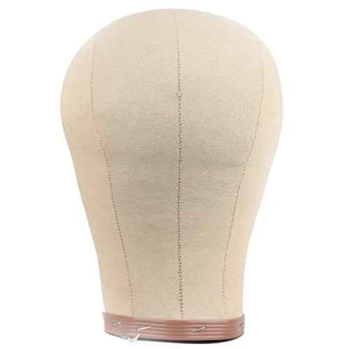 WeKen Canvas Cork Model Head for Fixing Wigs/Hats Block Stand 19"