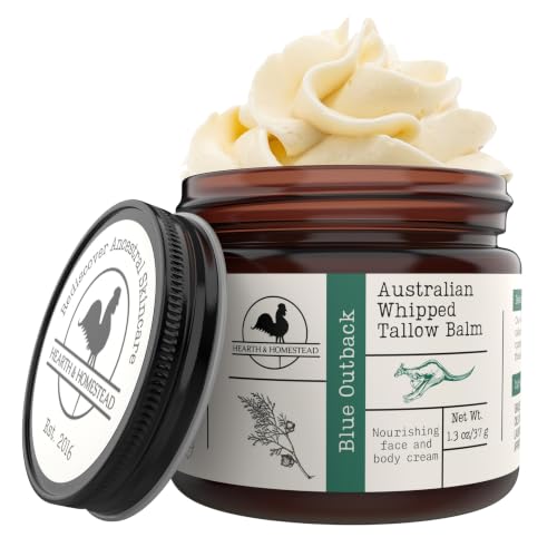 Australian Beef Tallow with Blue Cypress - All-Purpose Skin Moisturizer, 1.3oz