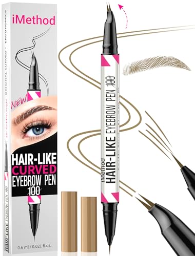 iMethod 2-in-1 Curved Eyebrow Pen - Light Brown Microblading Pencil