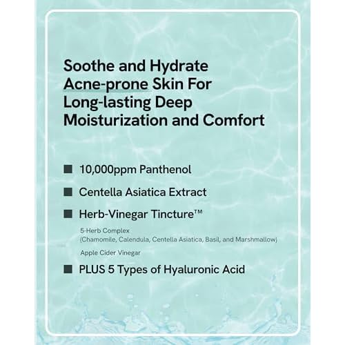 Hydra Calming Cream (3.3fl oz) - Gentle Formula, Long Lasting Deep Hydration & Moisturizing Gel for Dry Skin, Barrier Repair, Korean Skin Care. Panthenol, CICA
