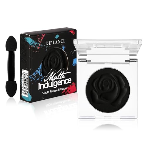 Black Matte Eyeshadow Single with Applicator - Waterproof