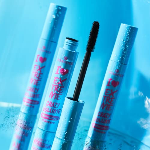 Essence I Love Extreme Crazy Volume Waterproof Mascara - Black, Long-Lasting & Vegan