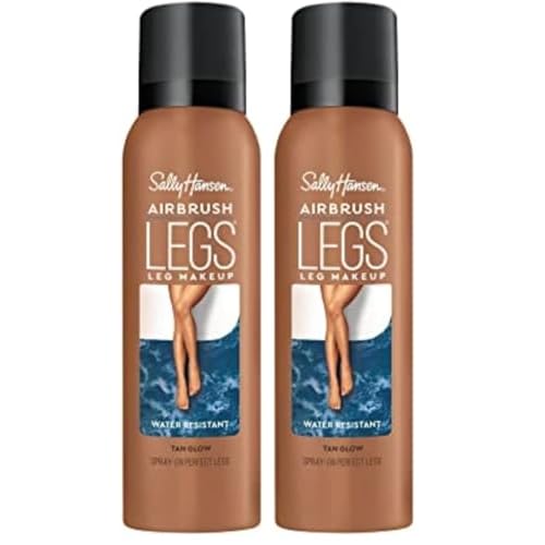 Sally Hansen Airbrush Legs, Spray-On Makeup, Tan Glow | 4.4 Oz | Pack of 2