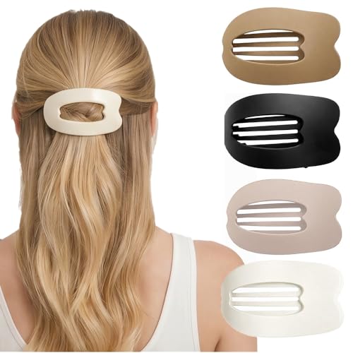 4PC Flat Claw Hair Clips for Women, Strong Hold, Stylish Hair Accessories