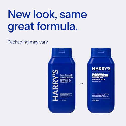 Harry's Extra-Strength Anti-Dandruff 2 in 1 Shampoo, 3 Pack
