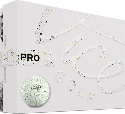 VICE Pro Drip Version Golf Balls (Lime/Black Drip)