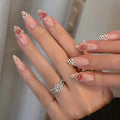 French Tip Press On Nails Almond Medium 24pcs