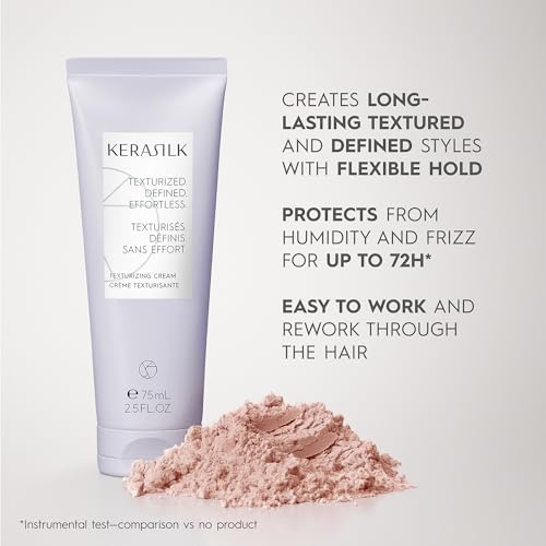Kerasilk Texturizing Cream for Definition & Flexible Hold, Vegan & Sulfate-Free, 75ml