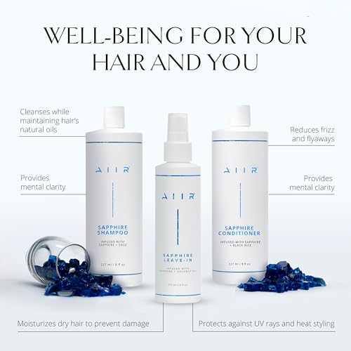 AIIR Sapphire Infused Shampoo, Conditioner & Leave-In Set