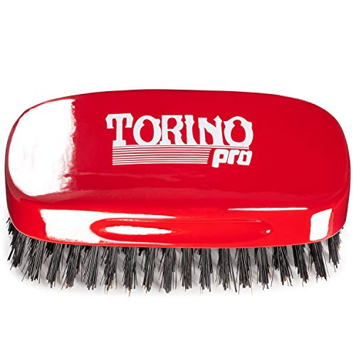 Torino Pro 7 Row Palm Wave Brush by Brush King - #1900 - Hard 360 Waves Brush for Wolfing and Coarse Hair