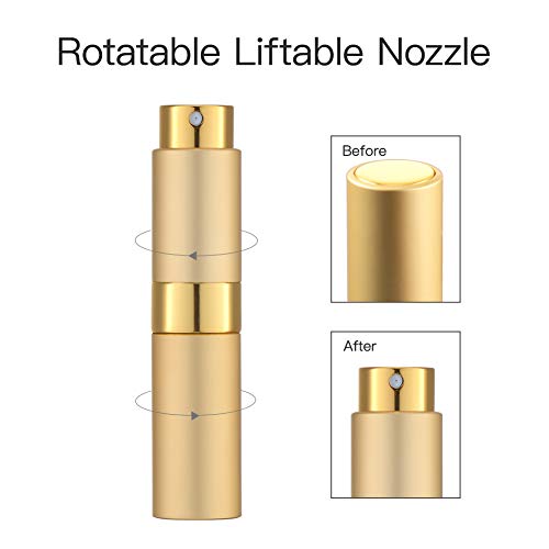 8ml Refillable Perfume Atomizer Spray Bottle Gold