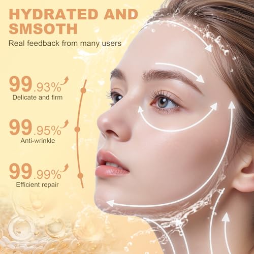 5 Packs Collagen Face mask,Daily Soothing Mask,Skincare Hydrating face Masks,Gentle Care Mask,Deep Hydration,Brighten skin tone,Suitable for different skin types