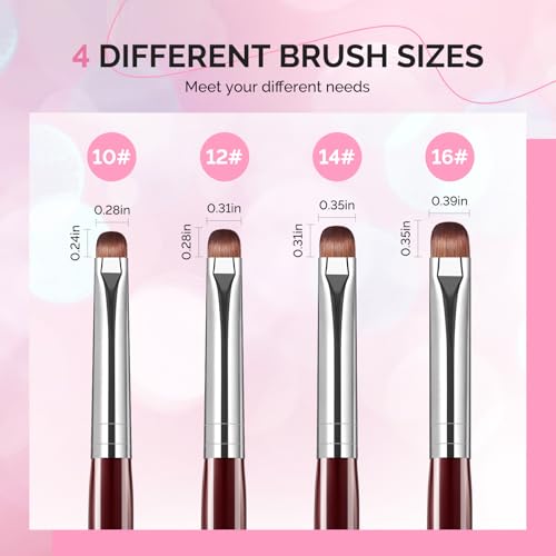 MelodySusie Size 10 French Manicure Brush with Holder - Nail Art Tool