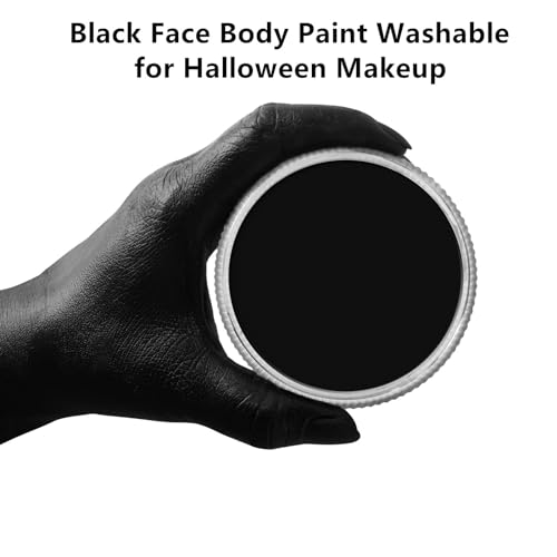 Black & White Face Body Paint for Halloween Makeup