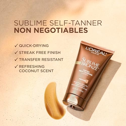 L'Oreal Paris Sublime Bronze Self-Tanning Lotion, Medium 5 fl oz