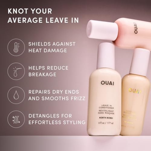 OUAI Leave-In Conditioner Heat Protectant Spray 450°F
