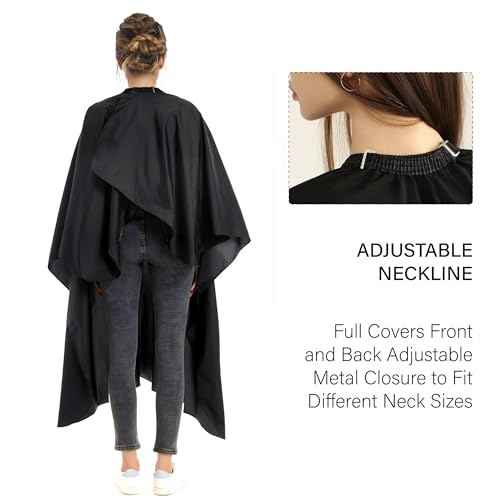 64" x 56" Waterproof Barber Cape for Men ? Adjustable Neck Salon Cape ? Professional Haircut Supplies