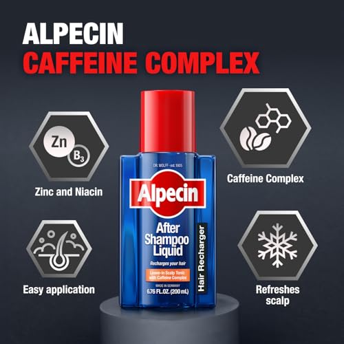 Alpecin After Shampoo Caffeine Liquid 6.76 fl oz (Pack of 3)