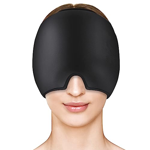 SEIWEHIDO Ice Pack Face Eye Mask for Dark Circles and Puffiness,Gel Cold Cooling Face Mask for Migraines, Headache, Stress and Relaxation