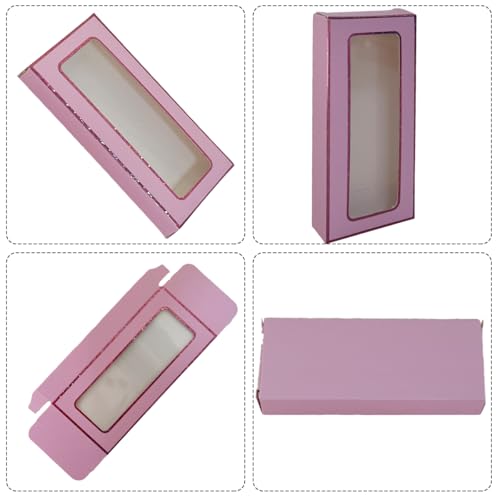 40 Pieces Empty Eyelashes Packaging Box Lash Packaging and False Lash Trays, 20 Pieces Empty Eyelash Boxes Lash Box Packaging Empty with 20 Pieces Empty Eyelash Tray (Pink)