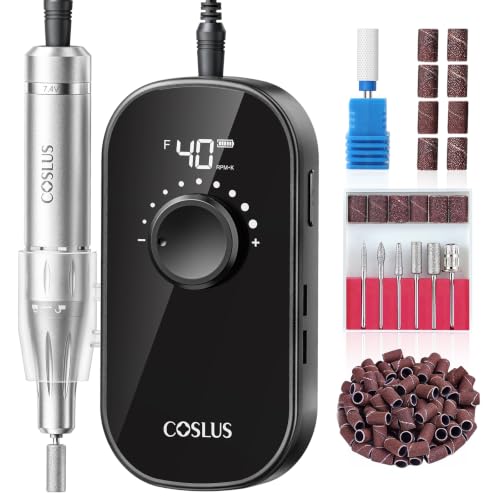 COSLUS E51 Professional Nail Drill - 40,000 RPM Rechargeable File