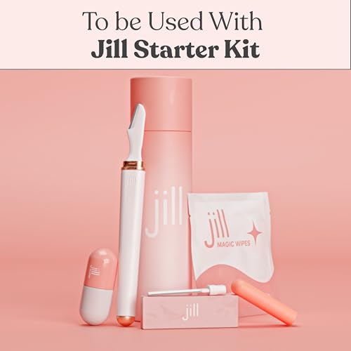 JILL Glow After Shave Cream for Face ? Post Shave Dermaplane Moisturizer with Jojoba Oil, Aloe Vera, Hyaluronic Acid & Niacinamide ? Redness & Irritation Relief ? 4 Pack, 0.2oz Each