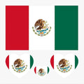 Mexican Flag Temporary Tattoos - 40 Pcs Waterproof
