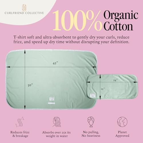 Cotton Cloud Hair Towel Duo - XL + Mini for Curly Hair