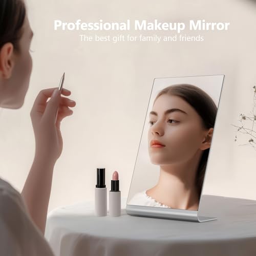 NEZZOE 12x7 Frameless Makeup Mirror for Bathroom Vanity