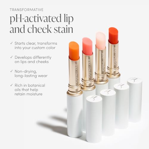 Jane Iredale Just Kissed Lip & Cheek Stain Forever Pink PH-Activated Hydrating Natural Color