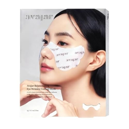 Avajar Collagen Eye Patches, Premium PDRN Anti-Aging Under Eye Patches for Wrinkles & Dark Circles with Peptides and Niacinamide, Firming & Hydrating Korean Skincare Eye Mask for Women, 5 Sheets