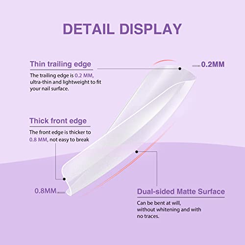 SAVILAND Gel X Nail Kit - White Long Coffin Nails Tips 500 Pcs with 4-In-1 Gel Nail Glue, Portable Mini U V LED Nail Lamp and Extension Nails DIY Art Tools All-In-1 Kit Gift for Women