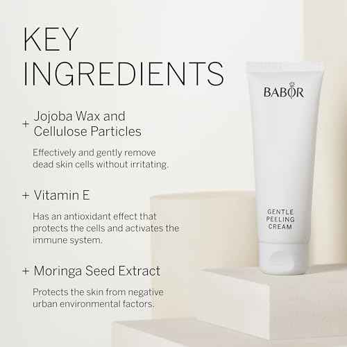 BABOR Gentle Peeling Cream, Gentle Facial Scrub for Dry Sensitive Skin, Even Tone & Texture, 1.7 oz