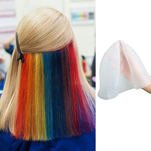 Punched Silicone Highlight Cap with Hook Needles & Brushes for Salon Dyeing