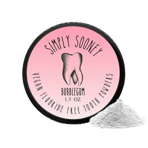 Simply Sooney Remineralizing Vegan Mineral Tooth Powder I Bubblegum Formula for Kids I Natural Whitening I Stronger Teeth 1.5oz (1.5 oz jar)