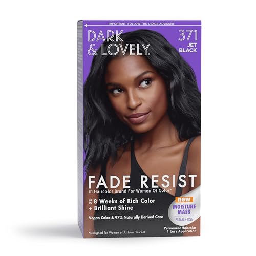 Dark and Lovely Fade Resist Hair Color, Jet Black 371