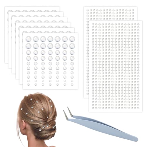 1320 Pcs Hair Gems, Self Adhesive Glitter Hair Jewels, Face Jewels Stickers for Makeup,Crafts, Home Decor Scrapbooking DIY, Face Rhinestones Stick on