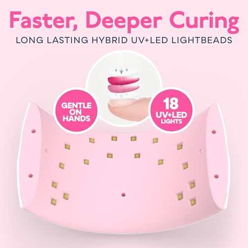 SUNUV SUN9C UV LED Nail Lamp - Fast Curing Gel Polish Dryer in Pink
