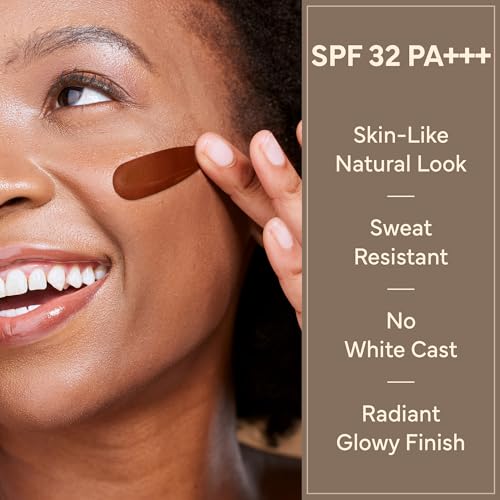 KISS NEW YORK Tinted Moisturizer with SPF 32 PA+++ (Classic Tan) 12 Hour Hydrating Sunscreen for Face, No White Cast for Dark Skin Tone, Natural Finish, Medium Coverage with Hyaluronic Acid, Vitamin E